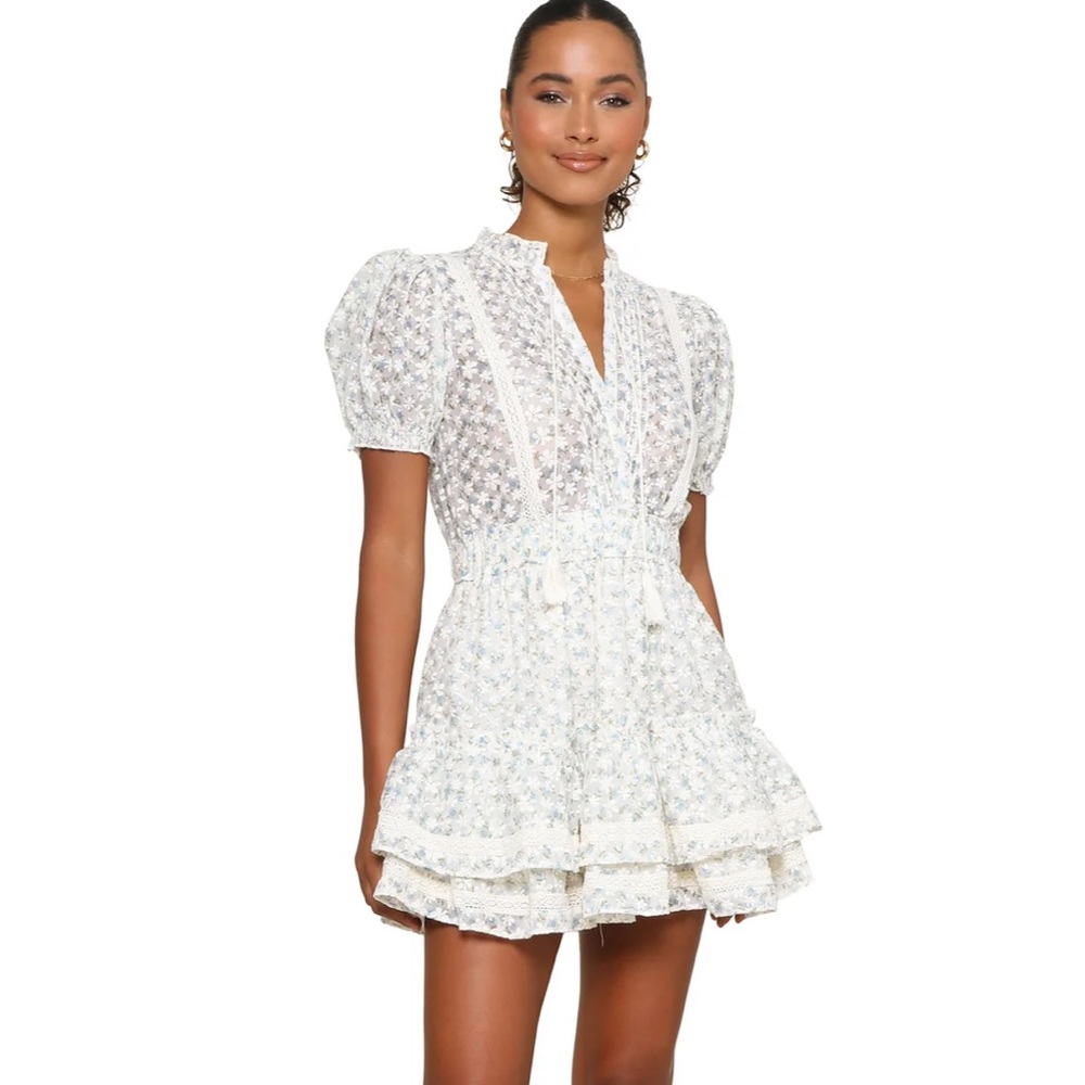 Mixology Jordana ruffle tier mini dress